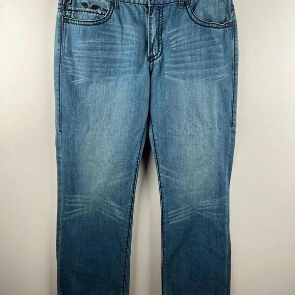 Robins Jean Straight Born To Be Wild Loose Straight Made In USA 38x33 - Picture 2 of 9